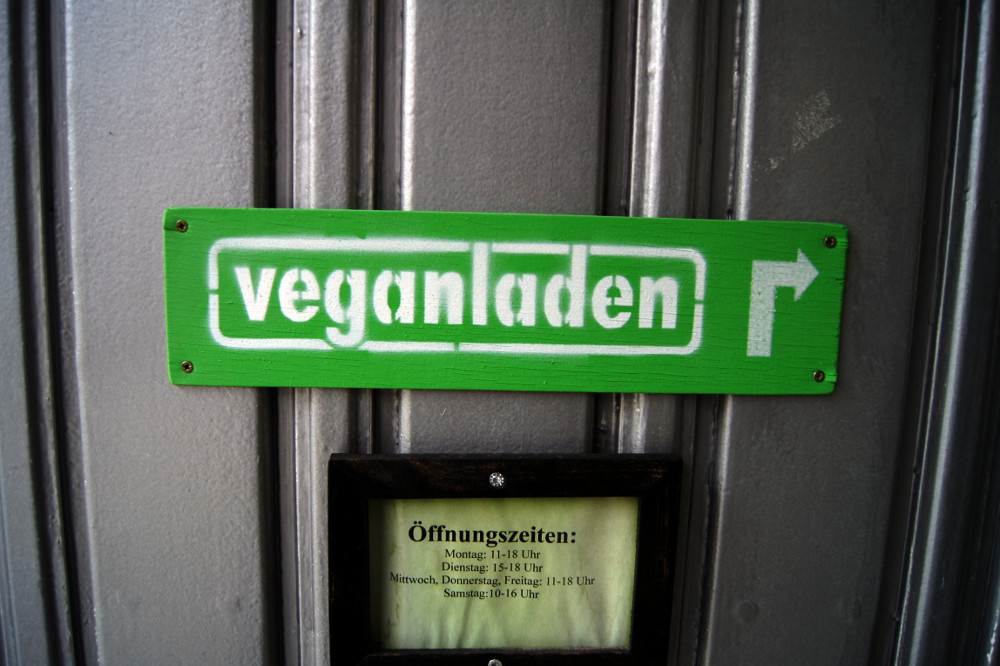 Der Eingang zum Veganladen Münster